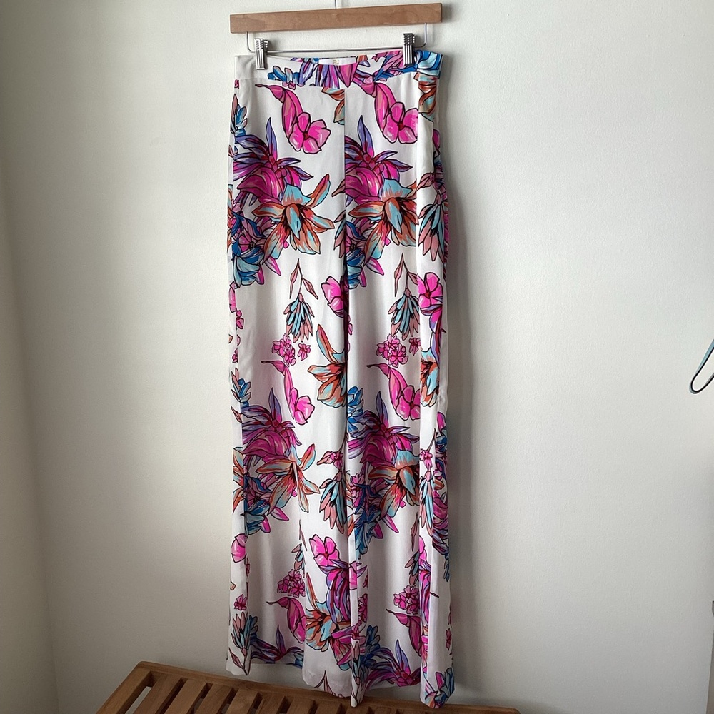 Amanda Uprichard Silk Kiara Set Linework Floral - Picture 5 of 9